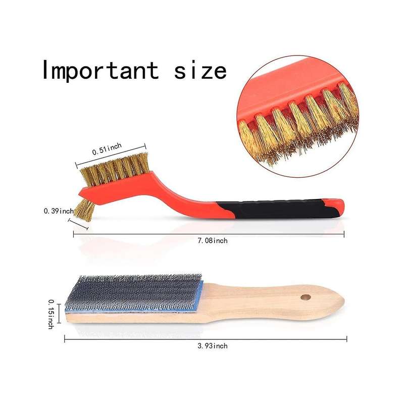 2piece Hook and Loop Wire Cleaning Brush Include Copper Wire File Cleaning Brush,for Cleaning Hook