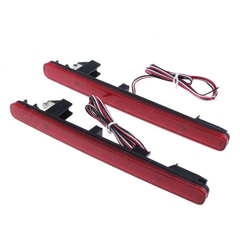 2Pcs/Set Red Lens 48-SMD LED Bumper Reflector Marker Lights for TSX 2009-2014
