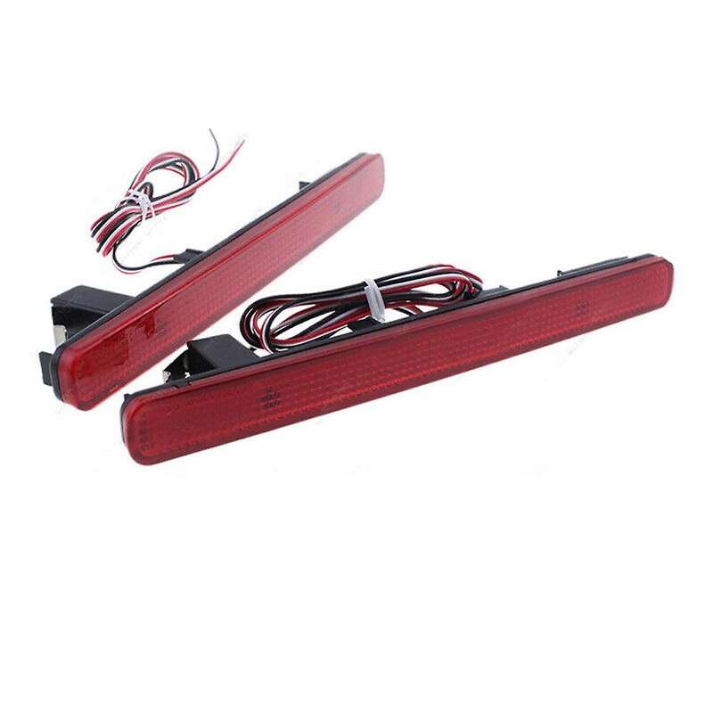 2Pcs/Set Red Lens 48-SMD LED Bumper Reflector Marker Lights for TSX 2009-2014