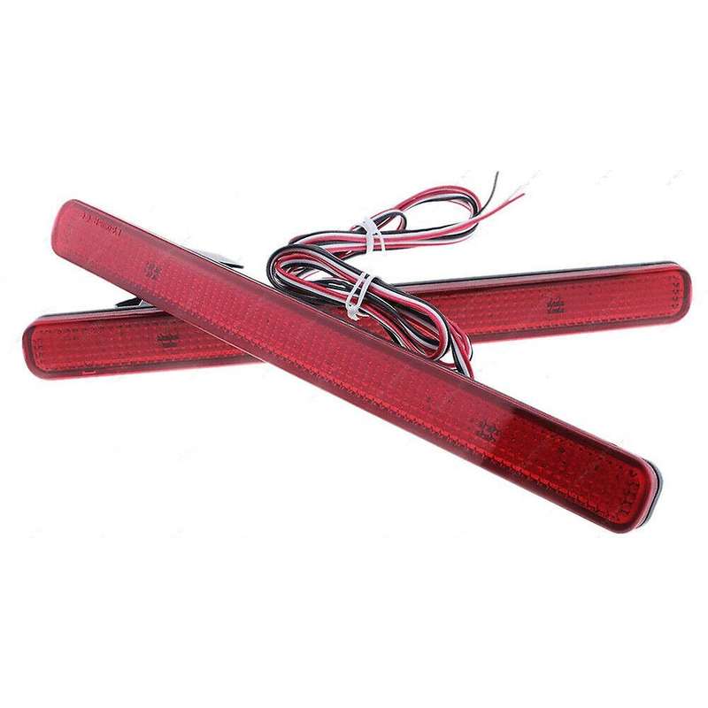 2Pcs/Set Red Lens 48-SMD LED Bumper Reflector Marker Lights for TSX 2009-2014