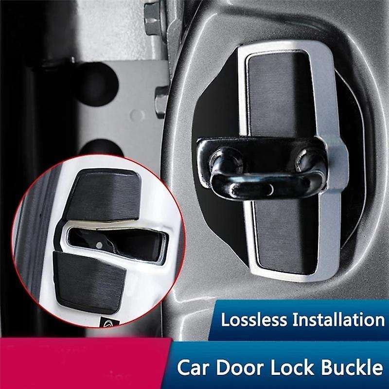 2Set Car Door Lock Buckle Upgraded Stabilizer Cover Latches Stopper for - Series Eliminate Abnormal