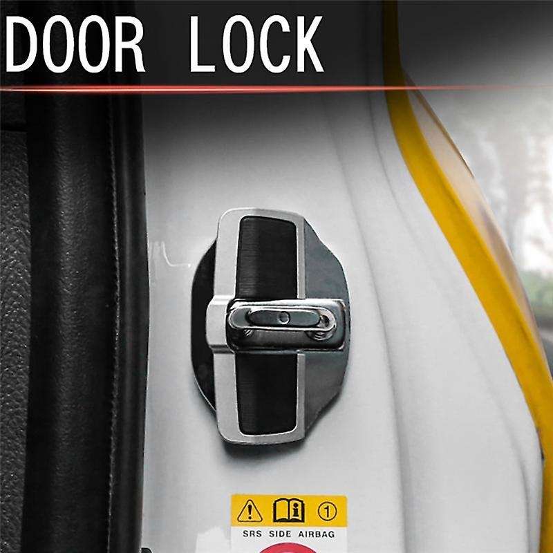 2Set Car Door Lock Buckle Upgraded Stabilizer Cover Latches Stopper for - Series Eliminate Abnormal