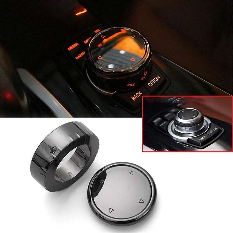 2set for IDrive Car Multimedia Button Cover Trim Knob Sticker for F10 F18 F07 F20 F06 F12 F30 F01 F0