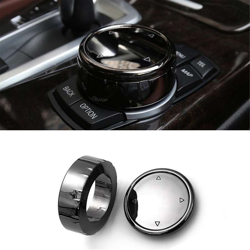 2set for IDrive Car Multimedia Button Cover Trim Knob Sticker for F10 F18 F07 F20 F06 F12 F30 F01 F0