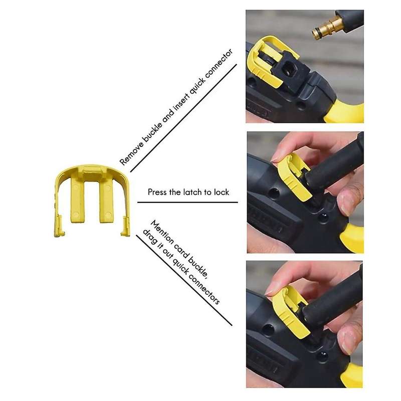2set Yellow & Grey for K2 K7 Pressure Washer Trigger & Hose Replacement C Clip Clamp for Hose to Ma