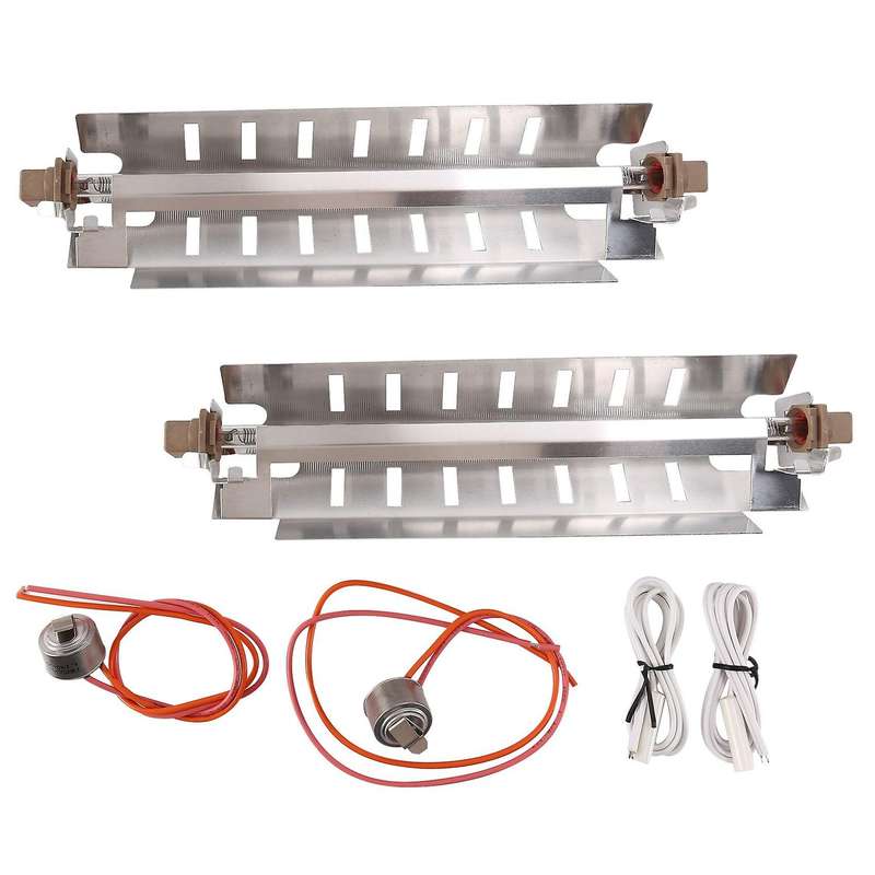 2Sets for WR51X10055 Refrigerator Defrost Heater for WR55X10025 Temperature Sensor for WR50X10068 De