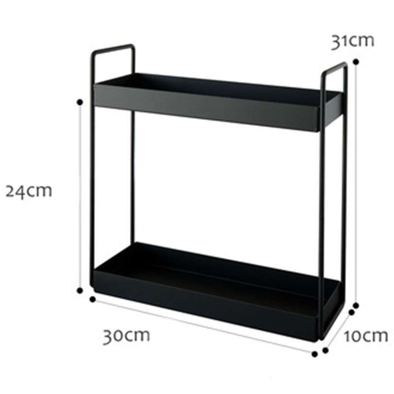 2-Tier Bathroom Countertop Storage Rack, Cosmetic Storage Rack, Kitchen Spice Rack, Vertical Shelf,