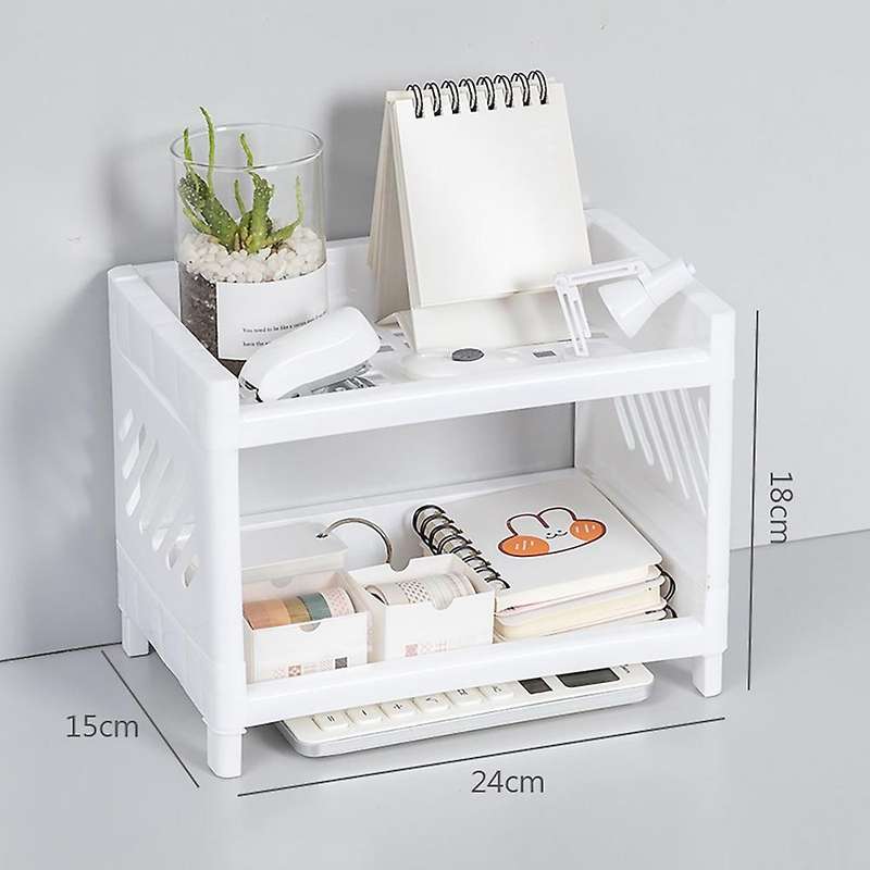 2Tier Cosmetic Storage Holders Multifunction Organizer Rack Bathroom Shelf Oragnizer Desktop Sundrie