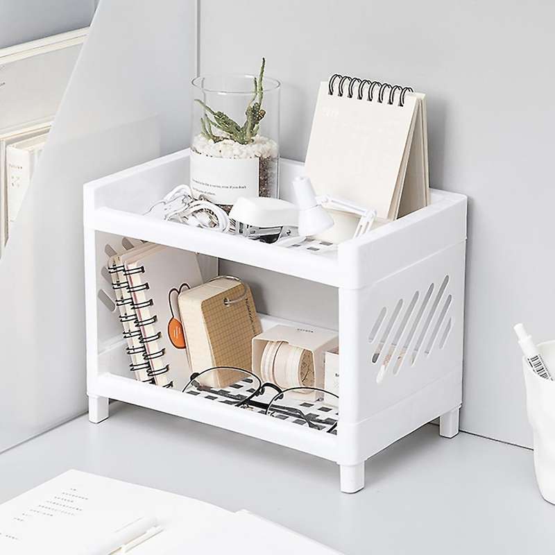 2Tier Cosmetic Storage Holders Multifunction Organizer Rack Bathroom Shelf Oragnizer Desktop Sundrie