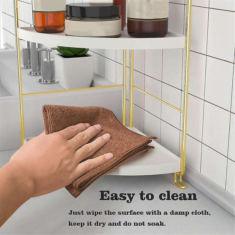 2-tier Corner Bathroom Countertop Organizer, Tiny Bedroom Dresser Storage Tray Makeup Skincare Perfu