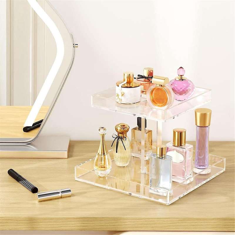 2-tier Perfume Organizer for Dresser and Countertop, Sturdy Acrylic Bathroom Organizer Countertop Co