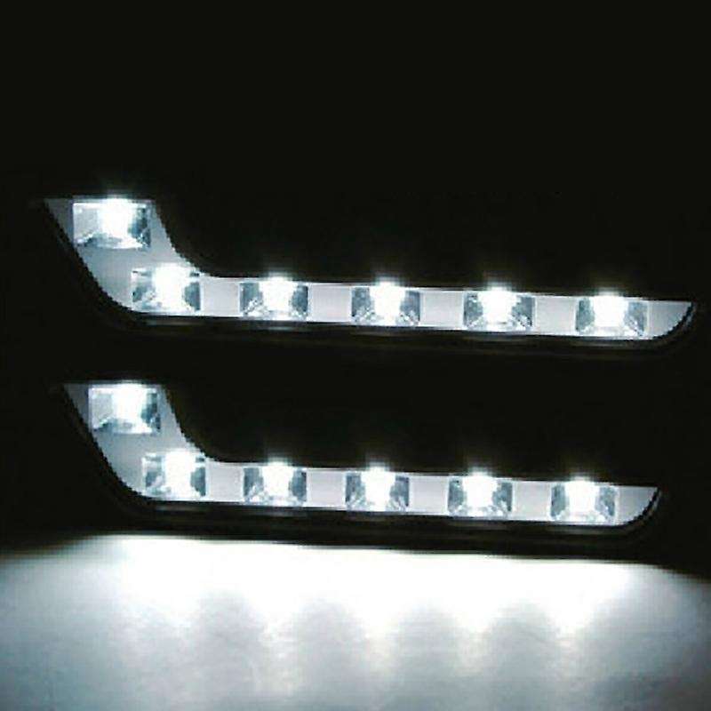 2X 12V Super DRL LED Daytime Running Lights for Auto Waterproof LED Driving Lights Fog Lamps Car Sty
