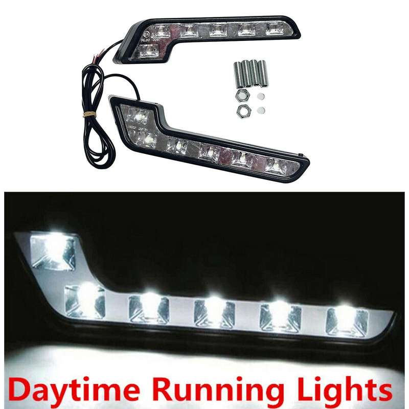 2X 12V Super DRL LED Daytime Running Lights for Auto Waterproof LED Driving Lights Fog Lamps Car Sty