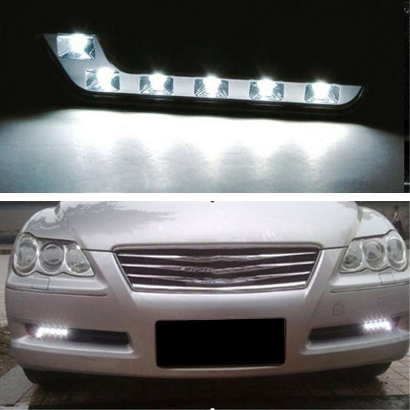2X 12V Super DRL LED Daytime Running Lights for Auto Waterproof LED Driving Lights Fog Lamps Car Sty