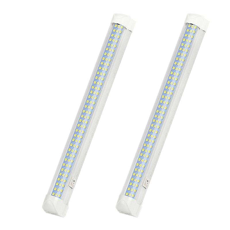 2X 108 LED Interior Light Bar ON/OFF Switch 12V Strip Light Van Bus Caravan
