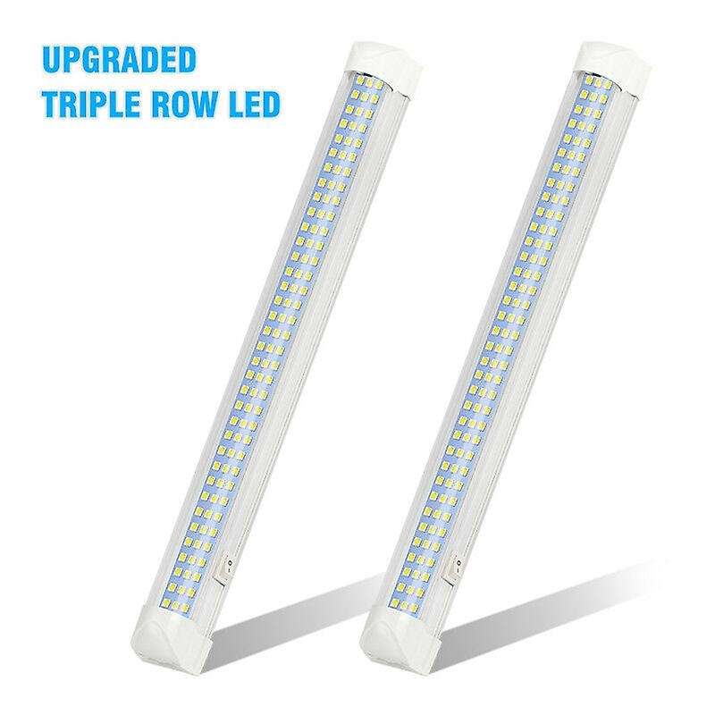 2X 108 LED Interior Light Bar ON/OFF Switch 12V Strip Light Van Bus Caravan
