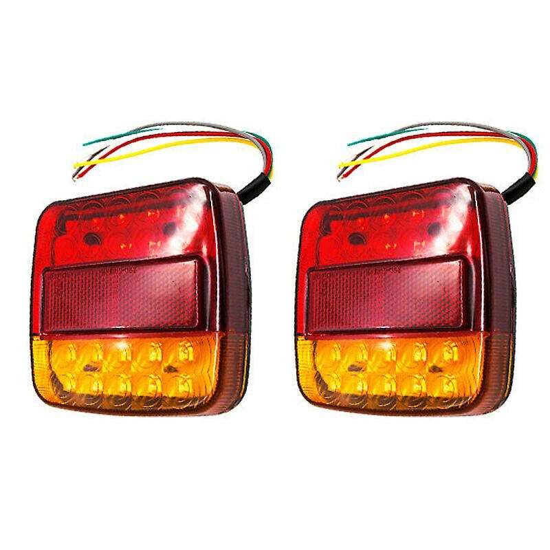 2X 12V 20 LED Boat Truck Trailer Rear Tail Light Indicator Stop Lamp Turn Light for Car