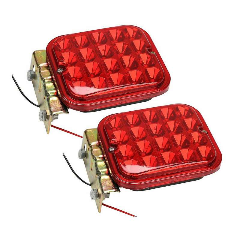 2X 4.5 Inch 20 LED Trailer Tail Truck Boat Turn Signal Brake Light 12V