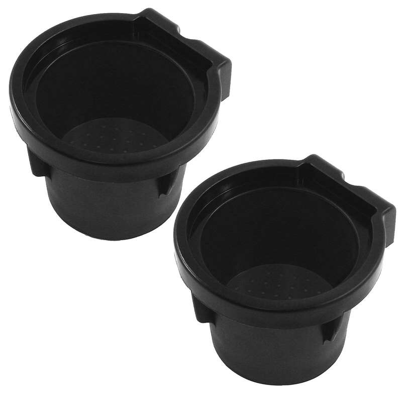 2X 2005-19 Fits for Frontier Console Cup Holder Inserts Liner Black