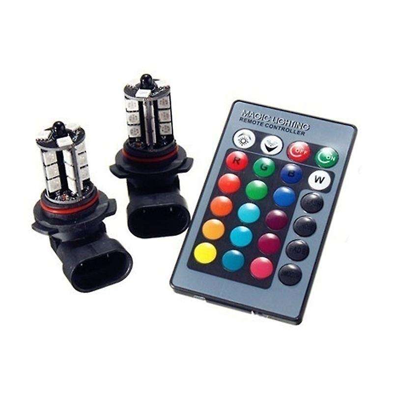2X 5050 Rgbw Led 27Smd 9005/9006 Color Changing Car Headlight Fog/Driving Light Car Lighting Bulb+24