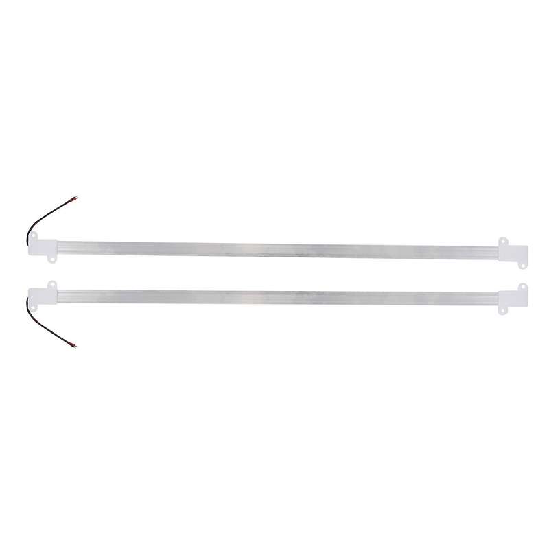 2x 50cm 12v 36 Led 5630 Smd Hard Strip Light Aluminum Shell with End Cap Warm White