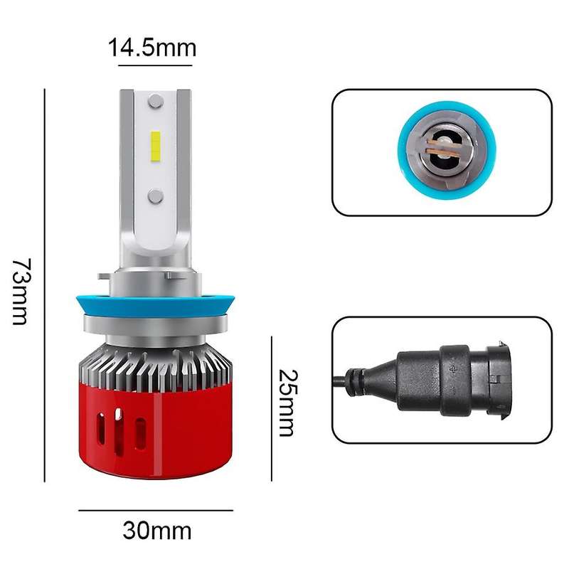 2X 6000K H4 Led H7 H11 H8 Hb4 H1 H3 Hb3 Auto 1903 Car Headlight Bulbs 60W 6000Lm Led Automotivo(H8/H