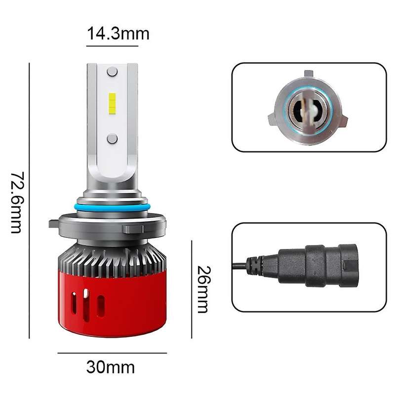 2X 6000K H4 Led H7 H11 H8 Hb4 H1 H3 Hb3 Auto 1903 Car Headlight Bulbs 60W 6000Lm Led Automotivo(9005