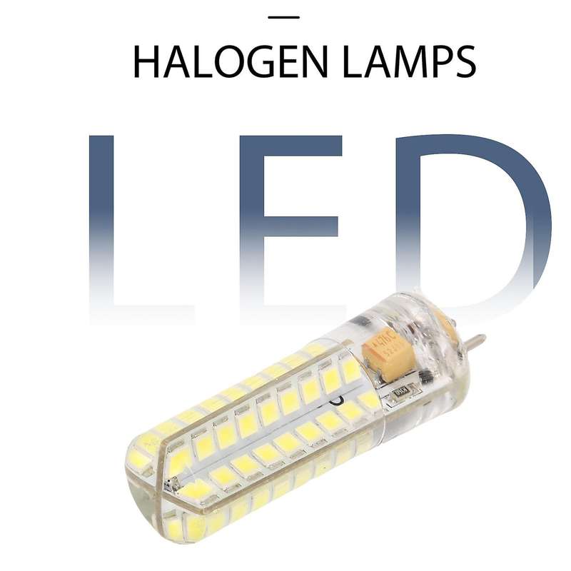 2x 6.5w Gy6.35 Led Bulbs 72 2835 Smd Led 320lm 50w Halogen Equivalent Dimmable Pure White 6000k Beam