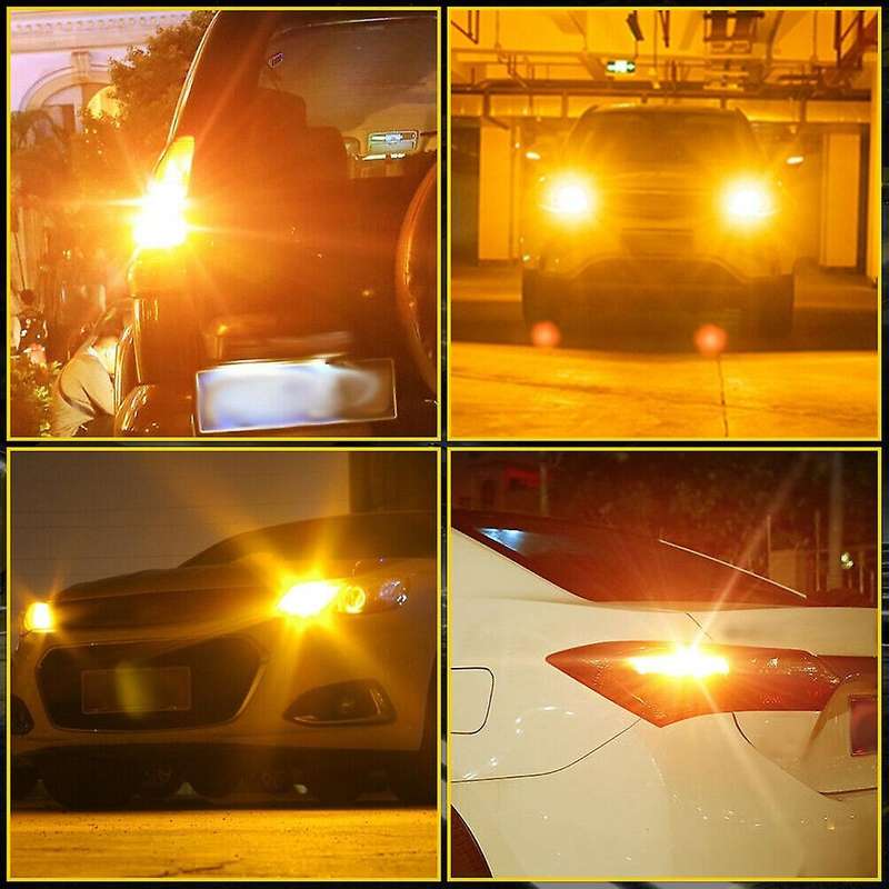 2X 7440 Canbus Super Bright Error Free LED Bulb T20 W21W 144 SMD Amber Compatible Reverse Tail Turn