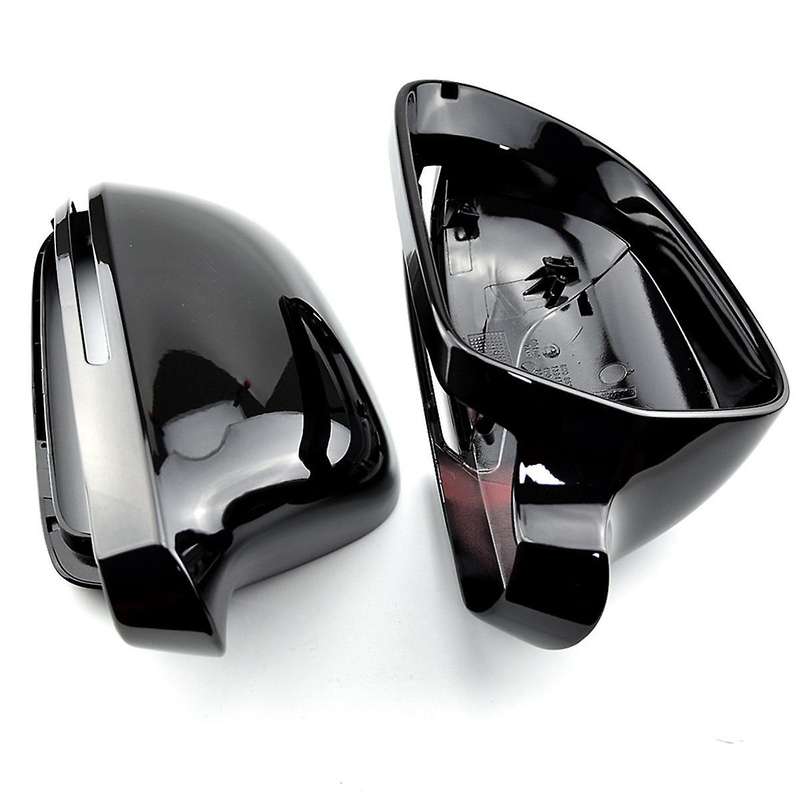 2X Baked Black Rear View Mirror Cover for A4 S4 A5 S5 A6 S6 A8 S8 Q3 SQ3 A3 Rear View Mirror Modifi