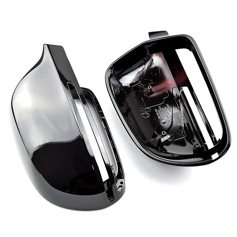 2X Baked Black Rear View Mirror Cover for A4 S4 A5 S5 A6 S6 A8 S8 Q3 SQ3 A3 Rear View Mirror Modifi