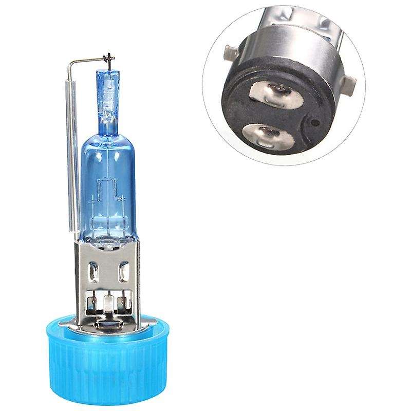 2x Ba20d Natural White Halogen Lamp Bulb 50w 4500-5000k Car Head Light Lamp 12v
