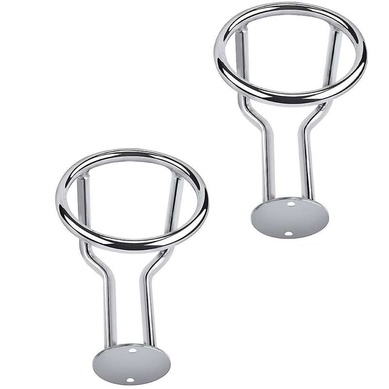 2x Boat Ring Cup Holder Stainless Steel Ringlike Drink Holder for Marine Yacht