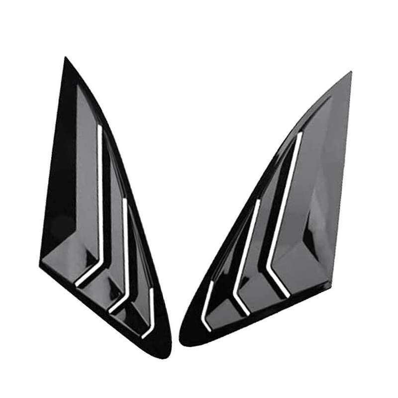 2x Black Rear Side Window Quarter Louver Cover for K5 2020 2021 2022