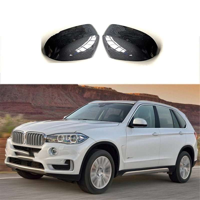 2x Car Black Rear View Mirror Cover 14-18 for F15 X5 F16 X6 F25 Rear View Mirror Modification Parts