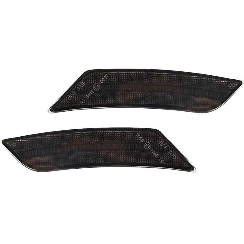 2X Car Front Amber Led Side Marker Lights for / / -V 2015-2019 Smoked Lens
