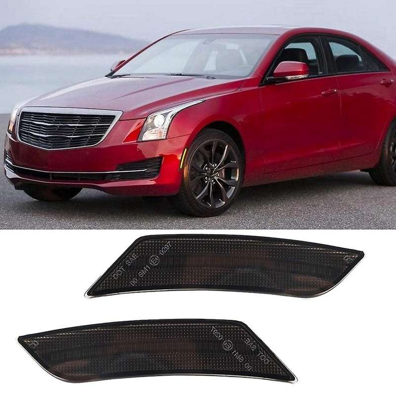 2X Car Front Amber Led Side Marker Lights for / / -V 2015-2019 Smoked Lens