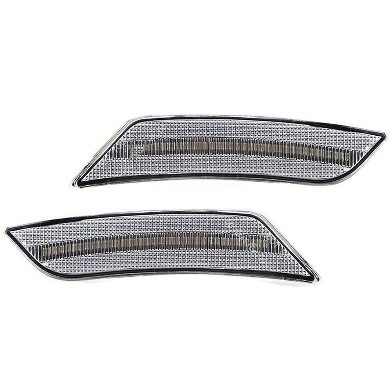 2X Car Front Amber Led Side Marker Lights for / / -V 2015-2019 Clear Lens