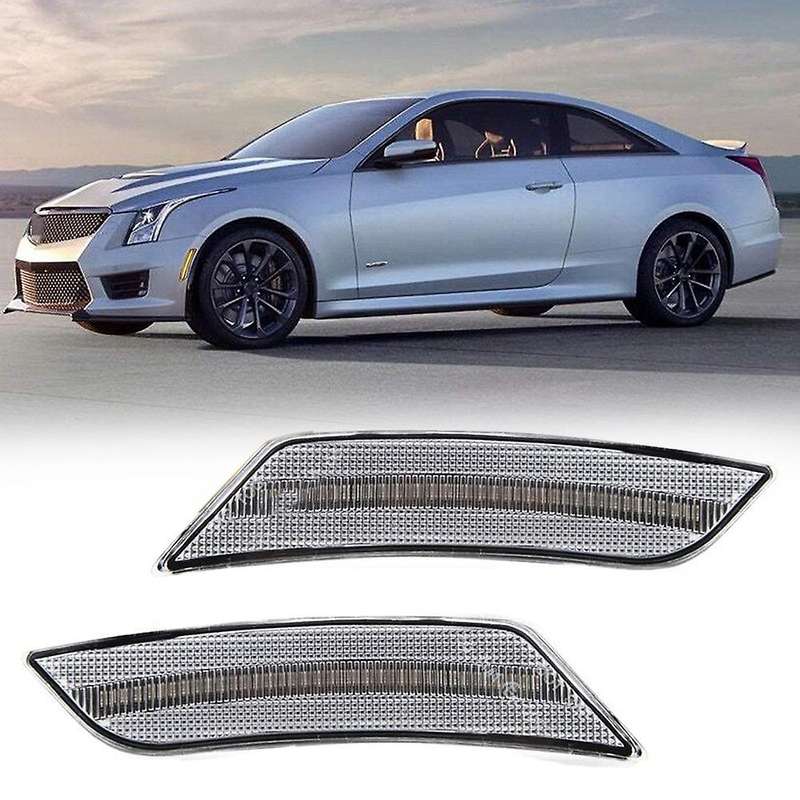 2X Car Front Amber Led Side Marker Lights for / / -V 2015-2019 Clear Lens
