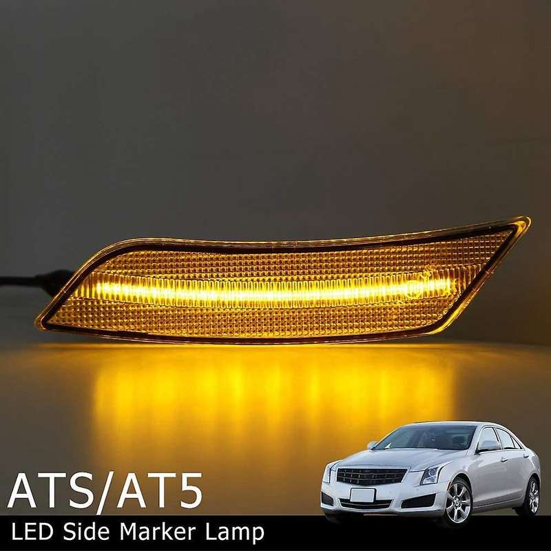 2X Car Front Amber Led Side Marker Lights for / / -V 2015-2019 Clear Lens