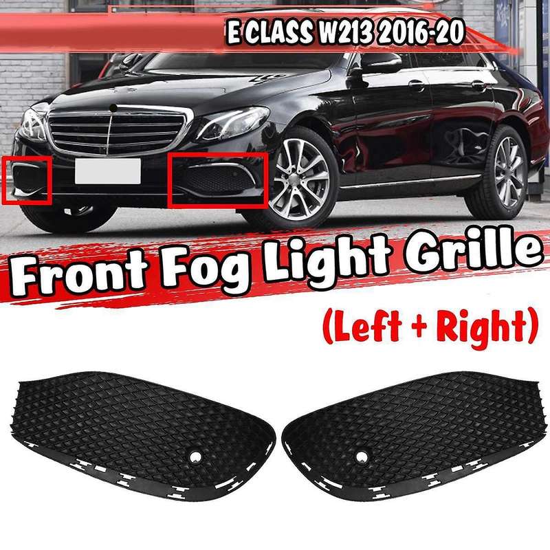 2X Car Front Bumper Fog Light Grille Fog Lamp Grill Cover for E Class W213 2016-2020 2138850822 2138
