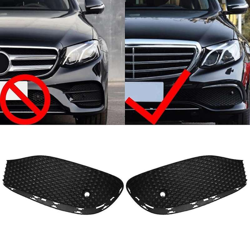 2X Car Front Bumper Fog Light Grille Fog Lamp Grill Cover for E Class W213 2016-2020 2138850822 2138