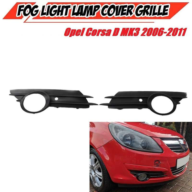 2X Car Front Fog Light Lamp Grille Cover Front Bumper Grill for Opel D MK3 2006-2011 13229484 132294