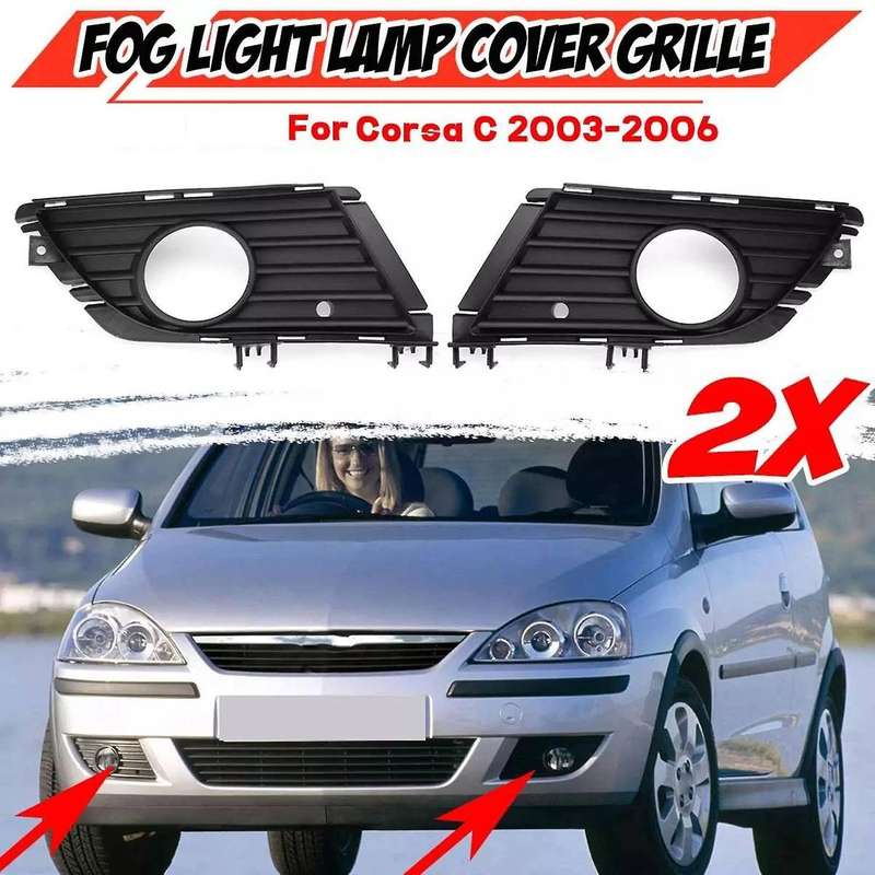 2X Car Front Fog Light Grille Fog Lamp Cover Front Bumper Grille Grill for C 2003-2006 1400729 14007