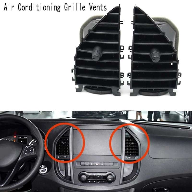 2X Car Front Dash Center Air Conditioning Grille Vents for V260 W447 W448 2015-2024