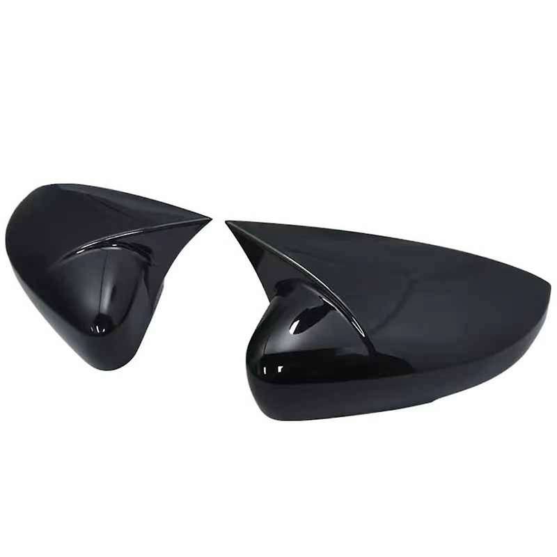 2X Car Gloss Black Rear View Mirror Cover for 09-17 Mk5 6R 6C Rearview Mirror Housing Modification