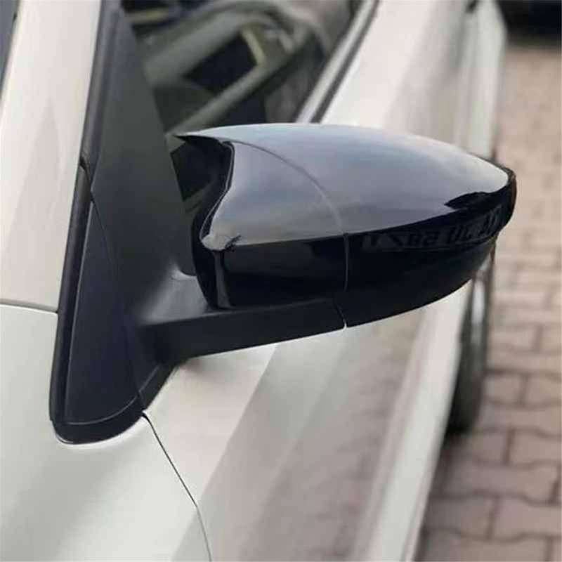 2X Car Gloss Black Rear View Mirror Cover for 09-17 Mk5 6R 6C Rearview Mirror Housing Modification