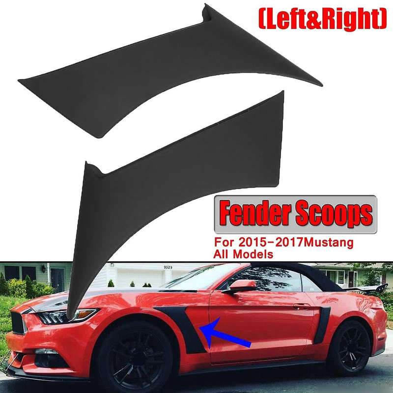 2X Car Front Side for Door Scoops Frame Cover for GT350 Style 2015-2017 Car for Scoops Cover