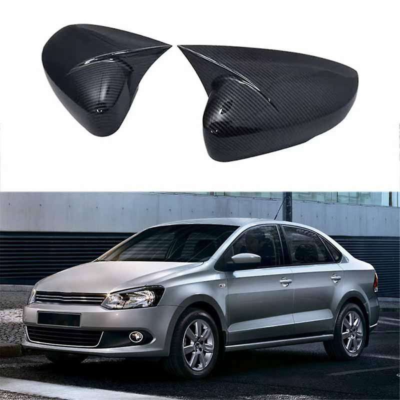 2x Car Gloss Black Rear View Mirror Cover for 09-17 Mk5 6r 6c Rearview Mirror Housing Modification P