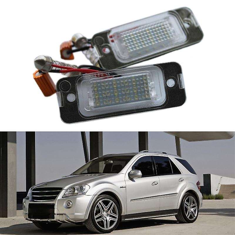 2X Car Led License Plate Light License Plate Light for - W163 W164 X164 ML GL